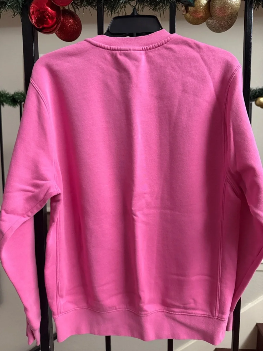 Nike Hot Pink Crewneck Sweatshirt with White Swoosh - Picture 4 of 4